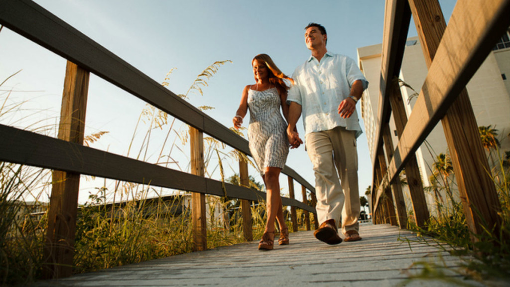 Couple on a path